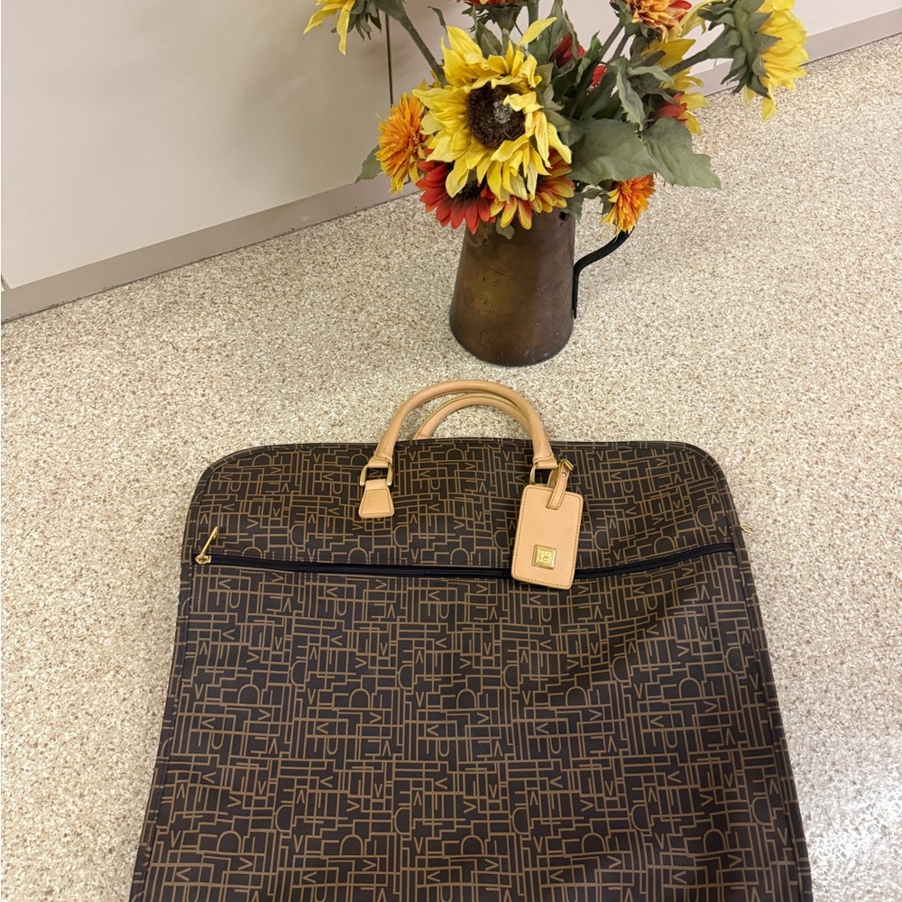 Diane Von Furstenberg Geometric Brown Travel Bag